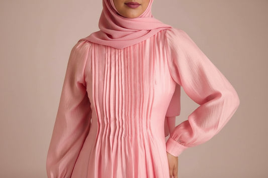Modesta Winter Pink Maxi Dress