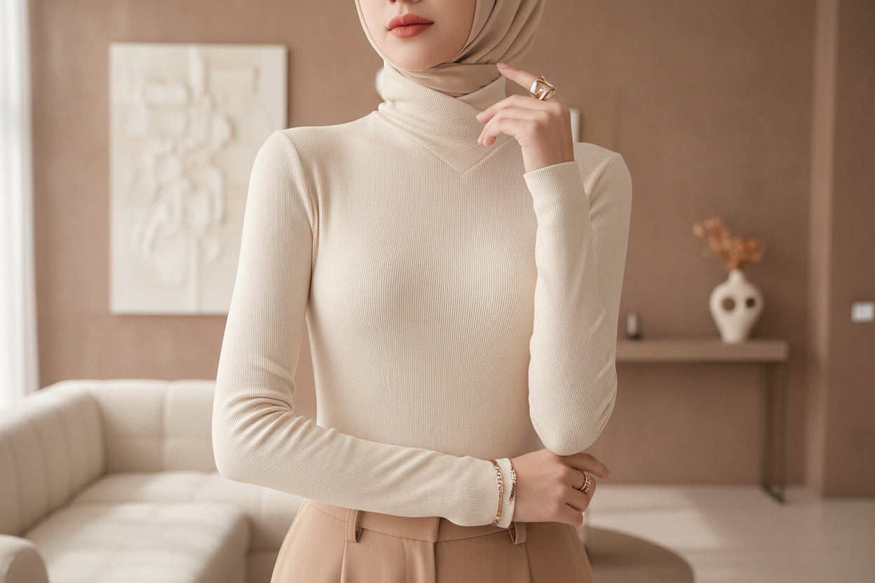 Modesta Women’s Solid Knit Criss-Cross Collar Top – Office Wear for Autumn/Winter